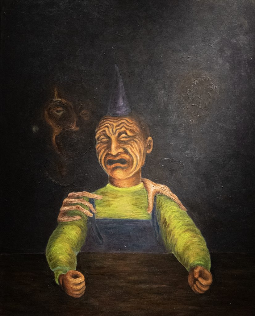 Purematta nielee tarpeeksi nälkäinen | akryyli kankaalle | 80 cm x 65 cm | 2025