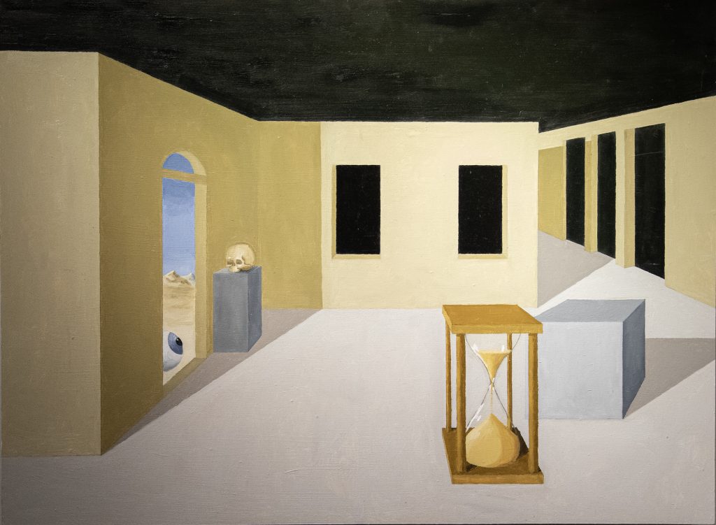 In Primordial Night | 
 öljyväri puulevylle | 60 cm x 80 cm | 2025