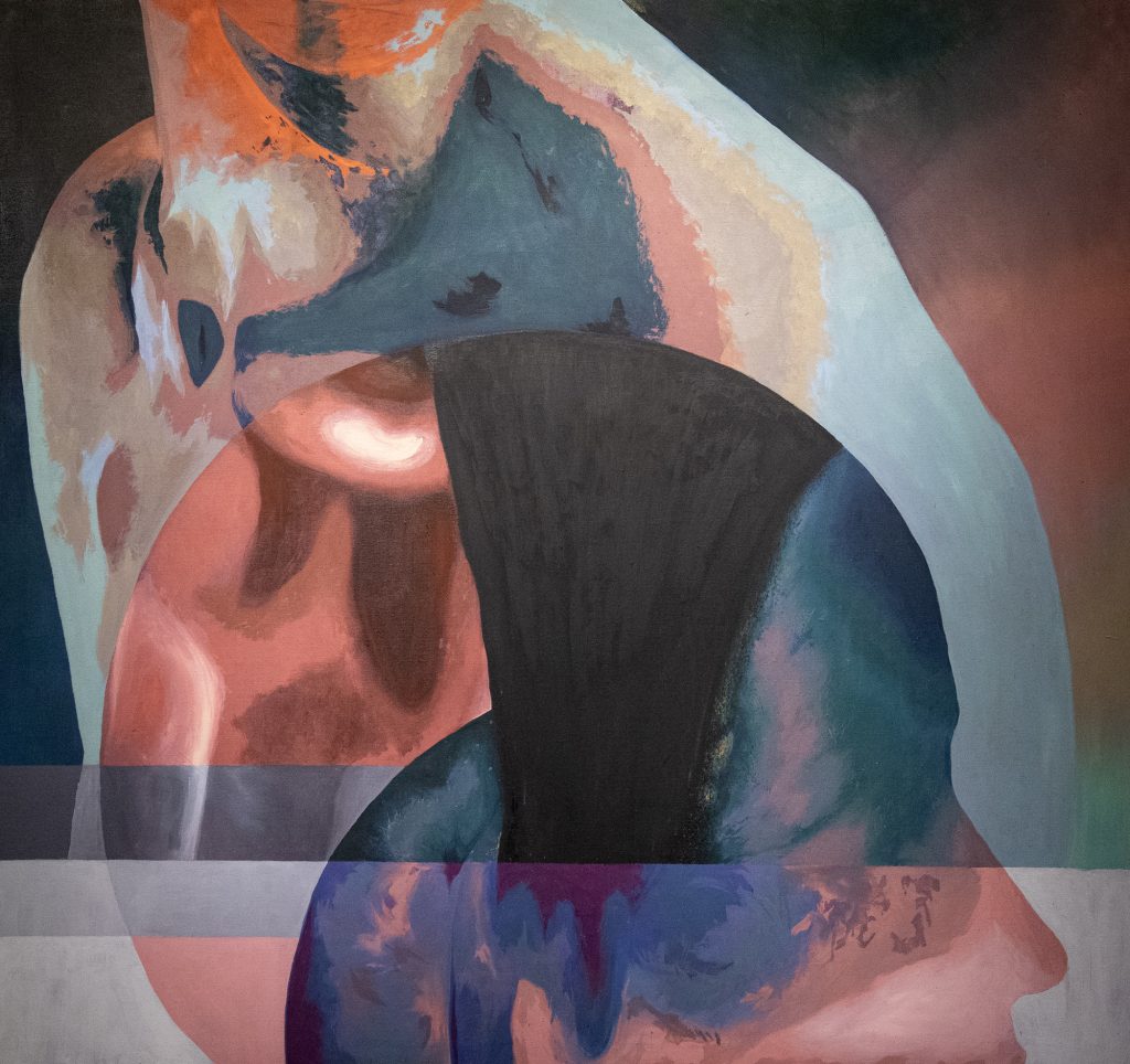 On taas hetkemme | öljy pellavakankaalle | 128 cm x 135 cm | 2024 